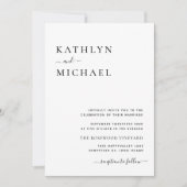 Alles in één moderne Typografieminimalistische bru Kaart (Voorkant)