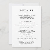 Alles in één moderne Typografieminimalistische bru Kaart (Achterkant)