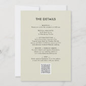 Alles in één Monogram Moody Floral Border Weddensc Kaart (Achterkant)