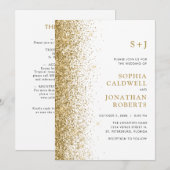 Alles in één monogram reservegoudbruin bruistoesta kaart (Voorkant / Achterkant)