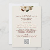 Alles in één Moody Floral Terracotta Wedding Kaart (Achterkant)