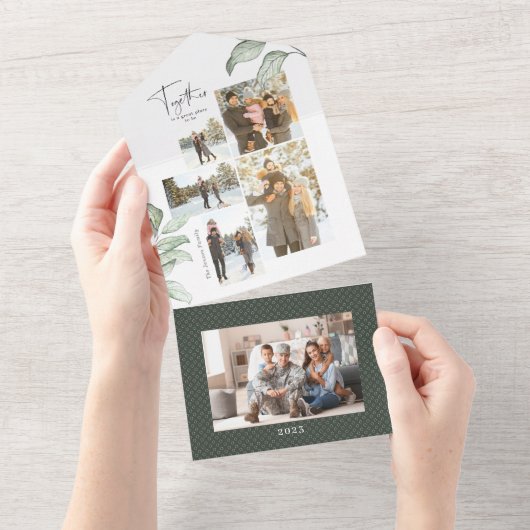 Alles-in-één multifotogalerij all in one uitnodiging (Afscheurbaar)