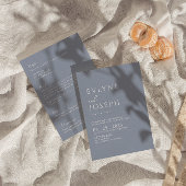 Alles in één neutraal stoffig blauw Boho Modern br Kaart