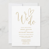 Alles in één om te doen Heart Gold Wedding Kaart (Voorkant)