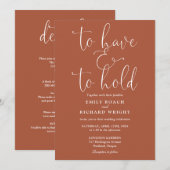 Alles in een om te hebben en te houden Terracotta  Kaart (Voorkant / Achterkant)