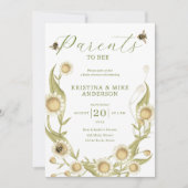 Alles in één Ouders aan Bee QR Code Baby shower Kaart (Voorkant)