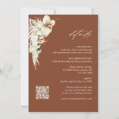 Alles in één Pampas grass Orchid Wedding Terracott Kaart (Achterkant)