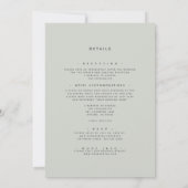 Alles in één pastel roze bloemen bruiloft kaart (Achterkant)