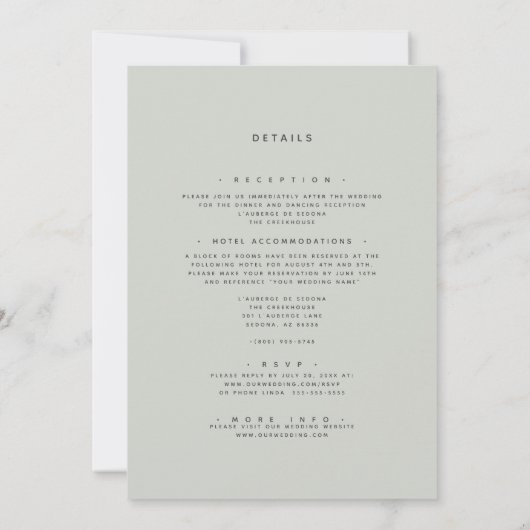 Alles in één pastel roze bloemen bruiloft kaart (Achterkant)