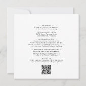 Alles in één prachtige Winter Wreath Square Wedden Kaart (Achterkant)