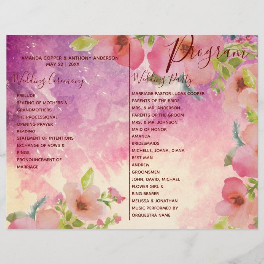 Alles in één programmamenu detailleert flyer (Voorkant)