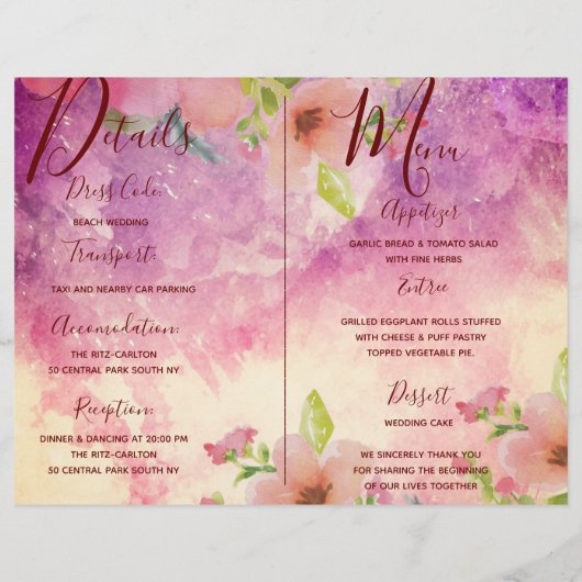 Alles in één programmamenu detailleert flyer (Achterkant)