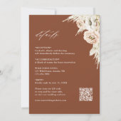 Alles in één protea pampas grass Wedding Terracott Kaart (Achterkant)