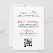 Alles in één QR Code Dumpling Baby shower Kaart (Achterkant)