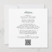 Alles in één QR-code Eucalyptus Greenery Wedding Kaart (Achterkant)