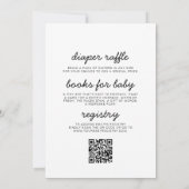 Alles in één QR Code Little Wildflower Baby shower Kaart (Achterkant)