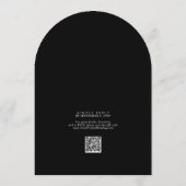 Alles-in-één QR-code Minimalistische Zwarte modern Kaart (Achterkant)