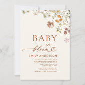 Alles in één QR Code Wildflower Baby in Bloom Show Kaart (Voorkant)