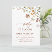 Alles in één QR Code Wildflower Baby in Bloom Show Kaart (Staand voorkant)