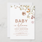 Alles in één QR Code Wildflower Baby in Bloom Show Kaart (Voorkant)