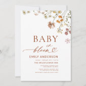 Alles in één QR Code Wildflower Baby in Bloom Show Kaart (Voorkant)