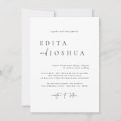 Alles in één QR-code Zwart-wit Fotobruiloft Kaart (Voorkant)