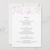 Alles in een regenboog Confetti bruiloft Kaart (Achterkant)