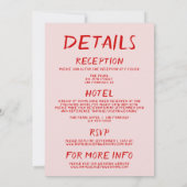 Alles in een rode roze hand getrokken taart Lijst  Kaart (Achterkant)