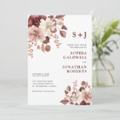 Alles in één Roos Eucalyptus Floral Wedding Kaart (Staand voorkant)