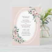 Alles in één Roos Eucalyptus Weddenschap Kaart (Staand voorkant)