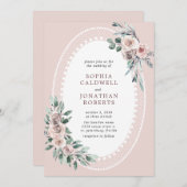 Alles in één Roos Eucalyptus Weddenschap Kaart (Voorkant / Achterkant)