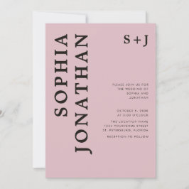 Alles in één Roos, gebold onyx Typografie Weddensc Kaart