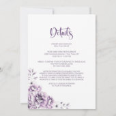 Alles in één roze bloemenbruiloft kaart (Achterkant)