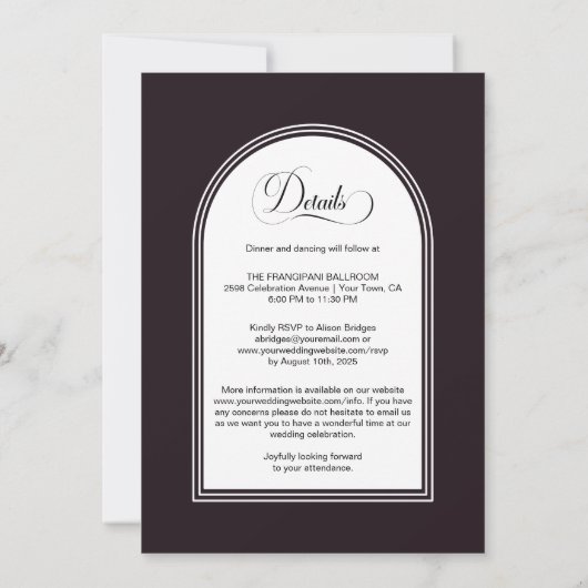 Alles in één roze boomgaard Mulberry Weddenschap Kaart (Achterkant)