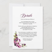 Alles in één roze roze finale uitnodiging voor bru (Achterkant)