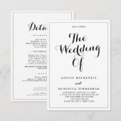 Alles in één RSVP elegante minimalistische bruilof Kaart (Voorkant / Achterkant)