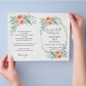 Alles in één rsvp, uitnodiging, ontvangst, details flyer (Hand)