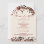 Alles in een rustieke bloemenboog herfst herfstbru kaart (Achterkant)