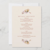 Alles in één rustieke Boho bloemenherfst herfst br Kaart (Achterkant)