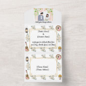 Alles in één rustieke bruiloft all in one uitnodiging (Binnen)