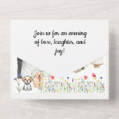 Alles in één rustieke bruiloft all in one uitnodiging (Achterkant)