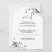 Alles in een rustieke eucalyptus groen boog bruilo kaart (Achterkant)