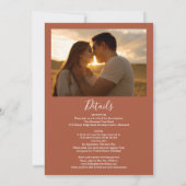 Alles in één rustieke herfstbloemenfoto Herfst bru Kaart (Achterkant)