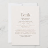 Alles in één rustieke neutrale bloemenbruiloft kaart (Achterkant)