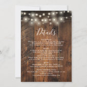 Alles in een rustieke schuur hout string lichten b kaart (Achterkant)