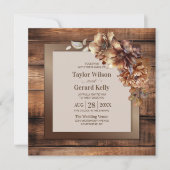 Alles in een rustieke verbrande Sinaasappel bloeme Kaart (Voorkant)