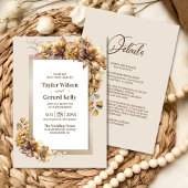 Alles in één rustieke verbrande Sinaasappel bloeme Kaart