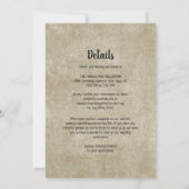 Alles in één rustieke zonnebloem bloemenbruiloft kaart (Achterkant)