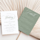 Alles in één Sage Groen Wit Eenvoudige Minimale Hu Kaart