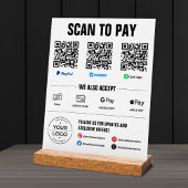Alles-in-één scan naar PayPal-handtekening PayPal Acryl Bord